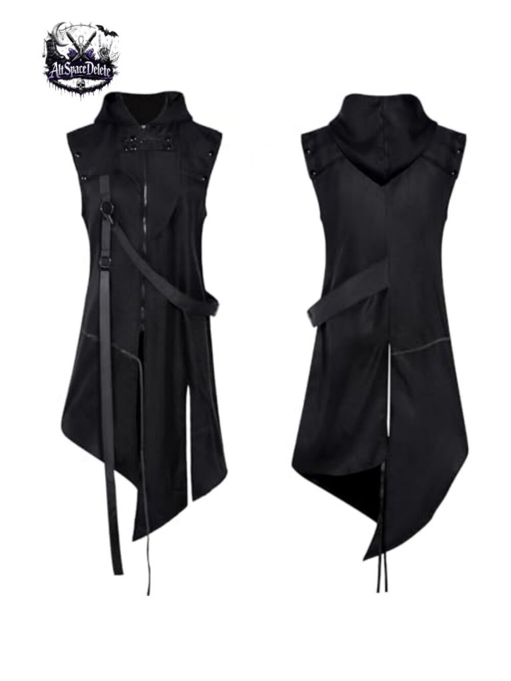 Men's Steampunk Sleeveless Hooded Jacket Polyester Victorian Gothic Vest